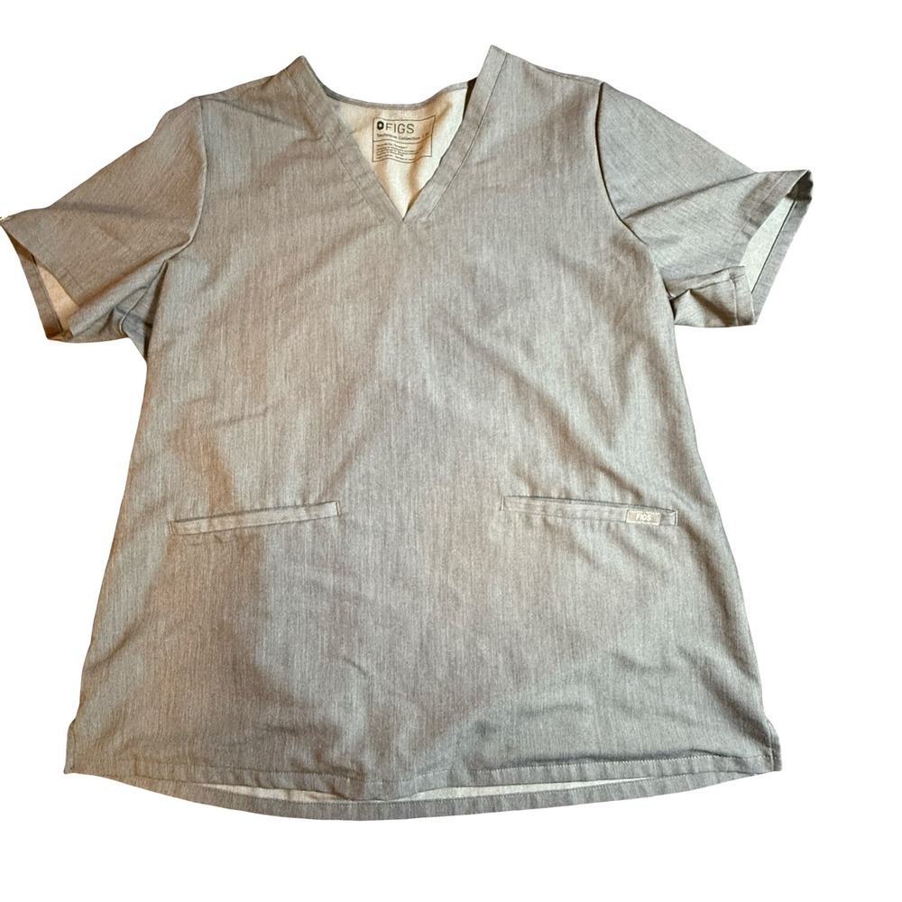 FIGS Casma V-Neck Scrub Top Heather Grey Technical‎ Collection XL FW1100